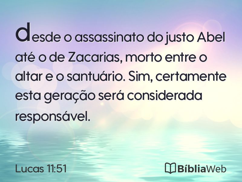 Lucas 11:51 em imagem para compartilhar