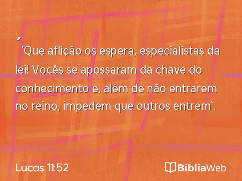 Lucas 11:52 em imagem para compartilhar