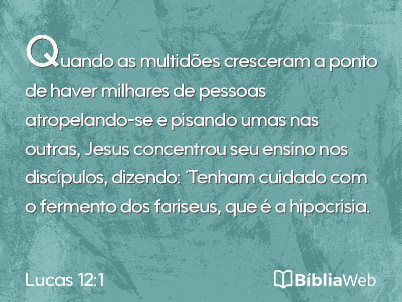 Lucas 12:1 em imagem para compartilhar