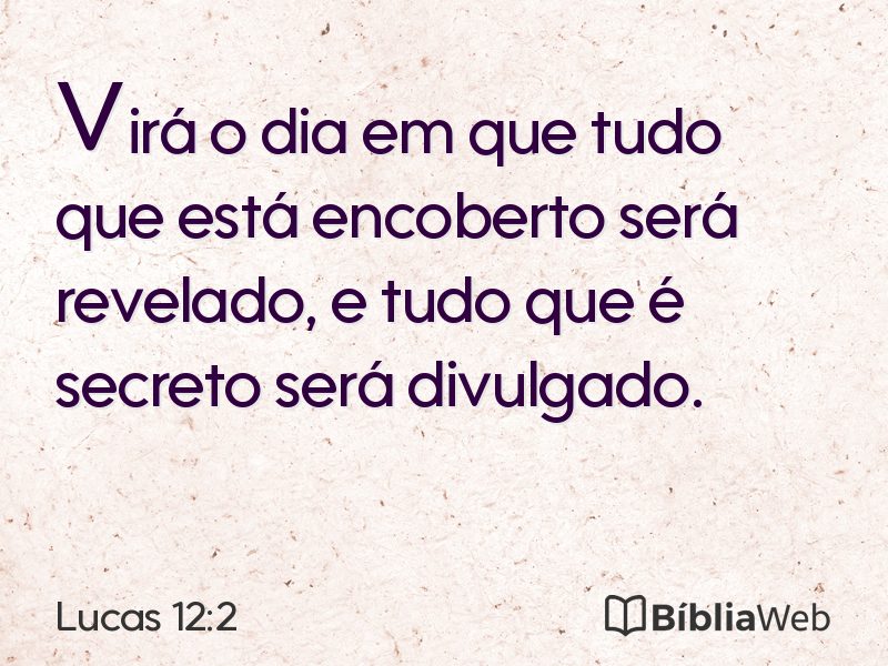Lucas 12:2 em imagem para compartilhar