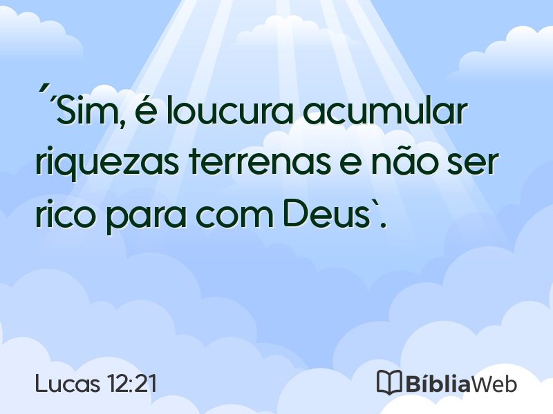 Lucas 12:21 em imagem para compartilhar
