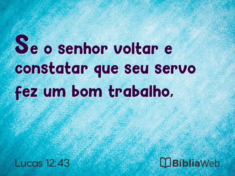 Lucas 12:43 em imagem para compartilhar
