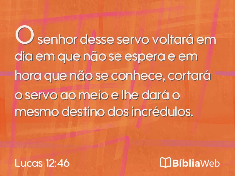 Lucas 12:46 em imagem para compartilhar
