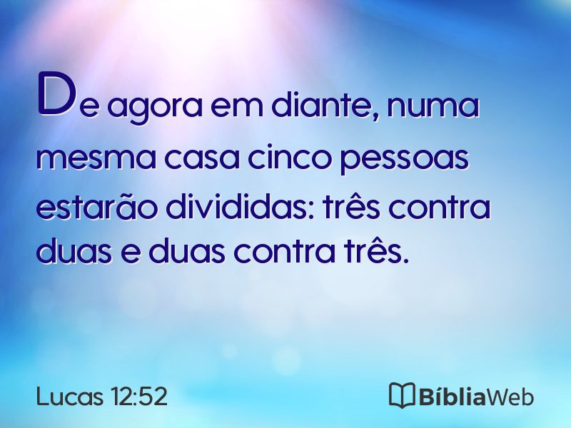 Lucas 12:52 em imagem para compartilhar