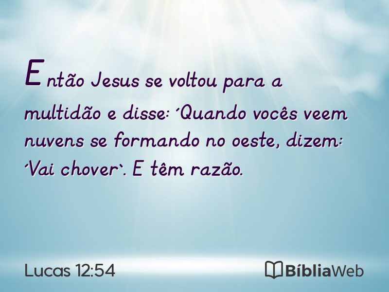 Lucas 12:54 em imagem para compartilhar