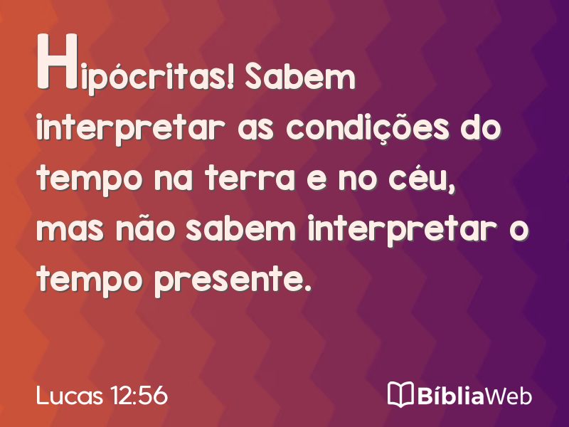 Lucas 12:56 em imagem para compartilhar