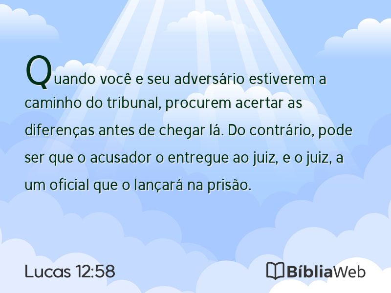 Lucas 12:58 em imagem para compartilhar