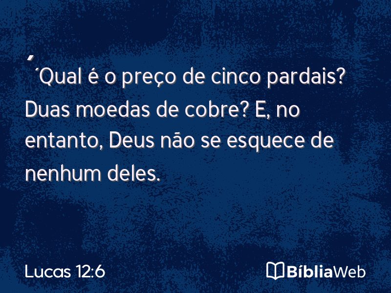 Lucas 12:6 em imagem para compartilhar