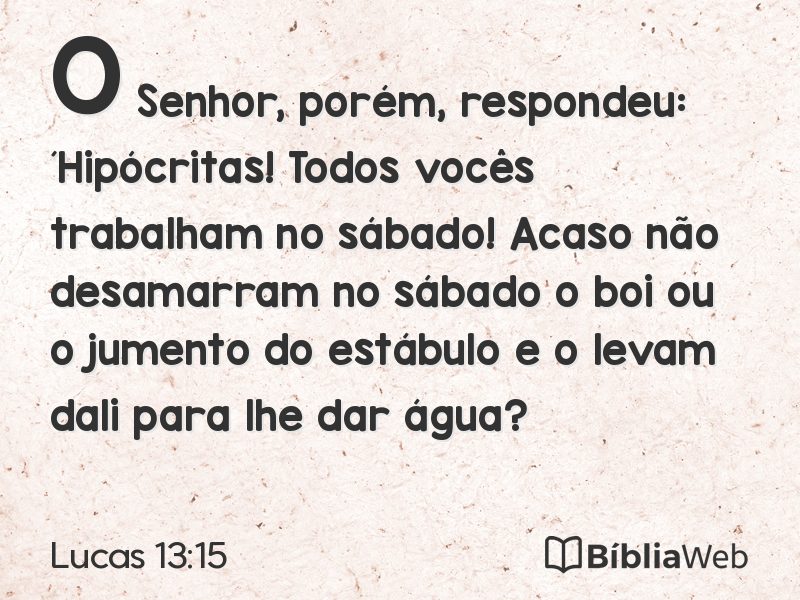 Lucas 13:15 em imagem para compartilhar
