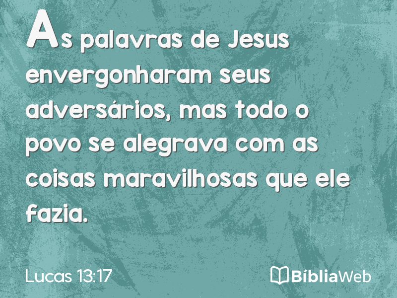 Lucas 13:17 em imagem para compartilhar