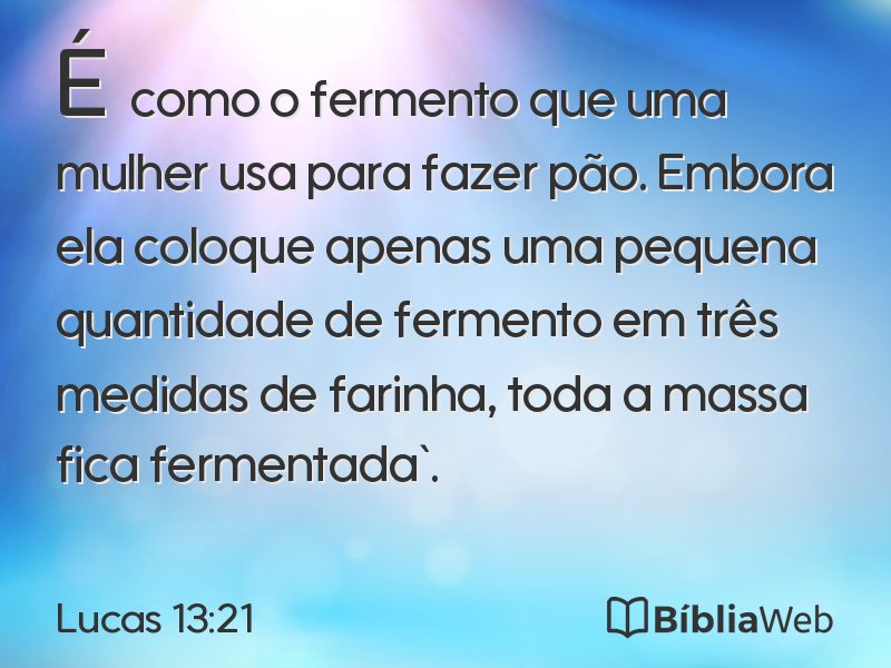 Lucas 13:21 em imagem para compartilhar