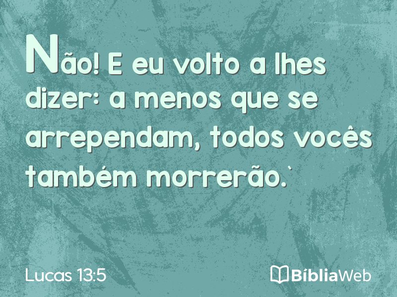 Lucas 13:5 em imagem para compartilhar