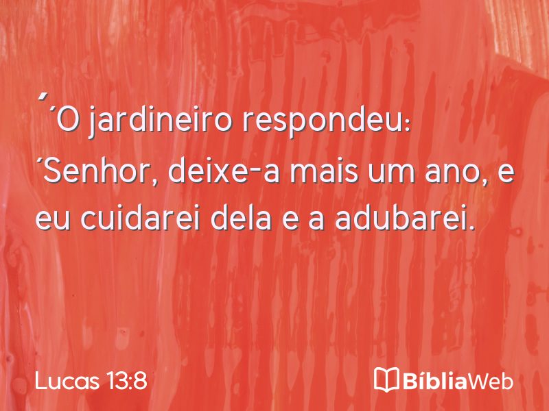 Lucas 13:8 em imagem para compartilhar