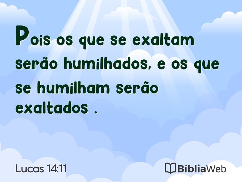 Lucas 14:11 em imagem para compartilhar