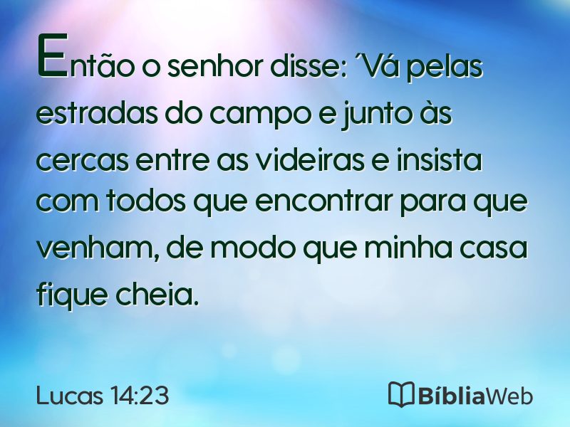 Lucas 14:23 em imagem para compartilhar