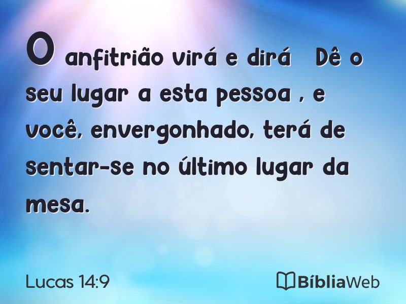 Lucas 14:9 em imagem para compartilhar