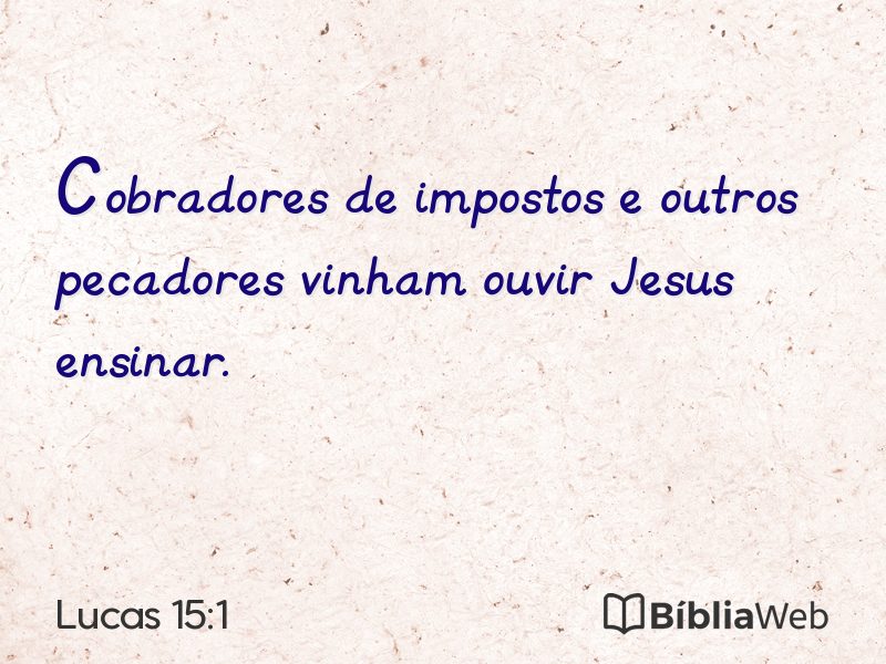 Lucas 15:1 em imagem para compartilhar