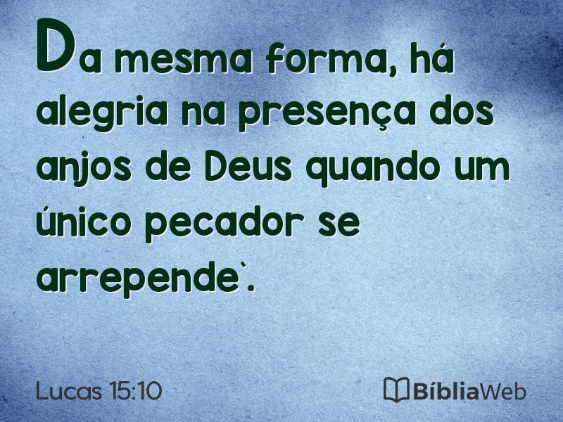 Lucas 15:10 em imagem para compartilhar