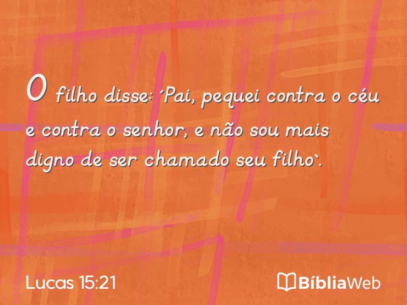 Lucas 15:21 em imagem para compartilhar