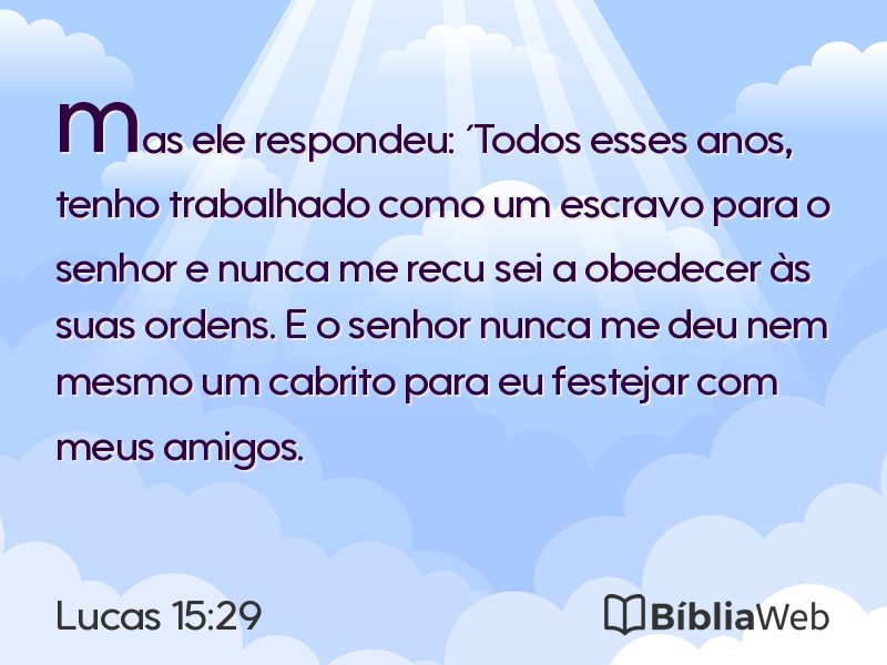 Lucas 15:29 em imagem para compartilhar