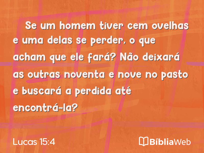 Lucas 15:4 em imagem para compartilhar
