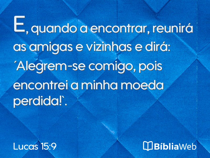 Lucas 15:9 em imagem para compartilhar