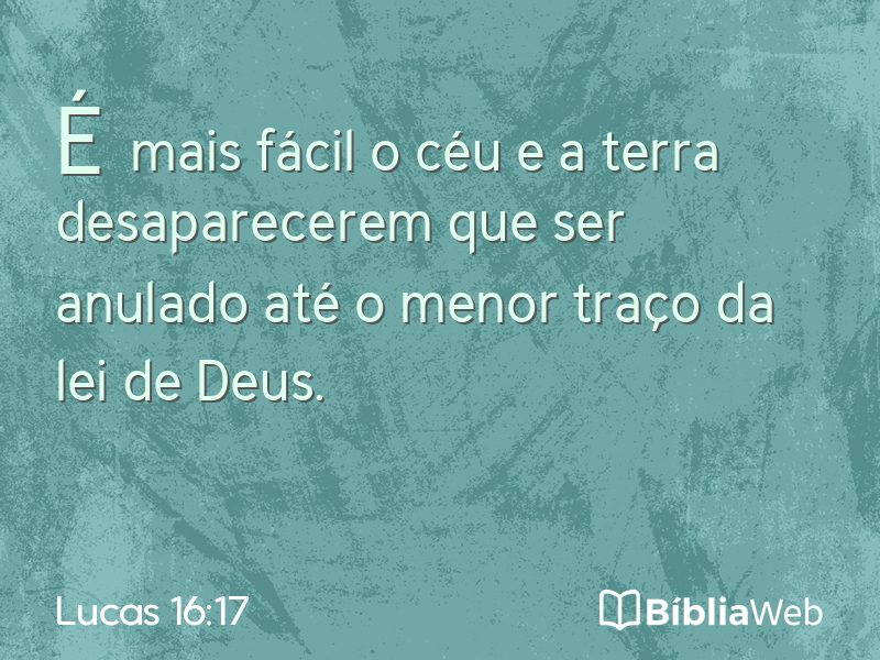 Lucas 16:17 em imagem para compartilhar