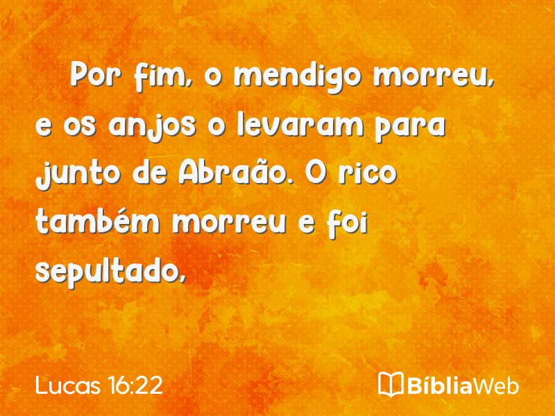 Lucas 16:22 em imagem para compartilhar
