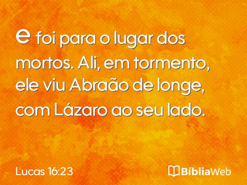 Lucas 16:23 em imagem para compartilhar