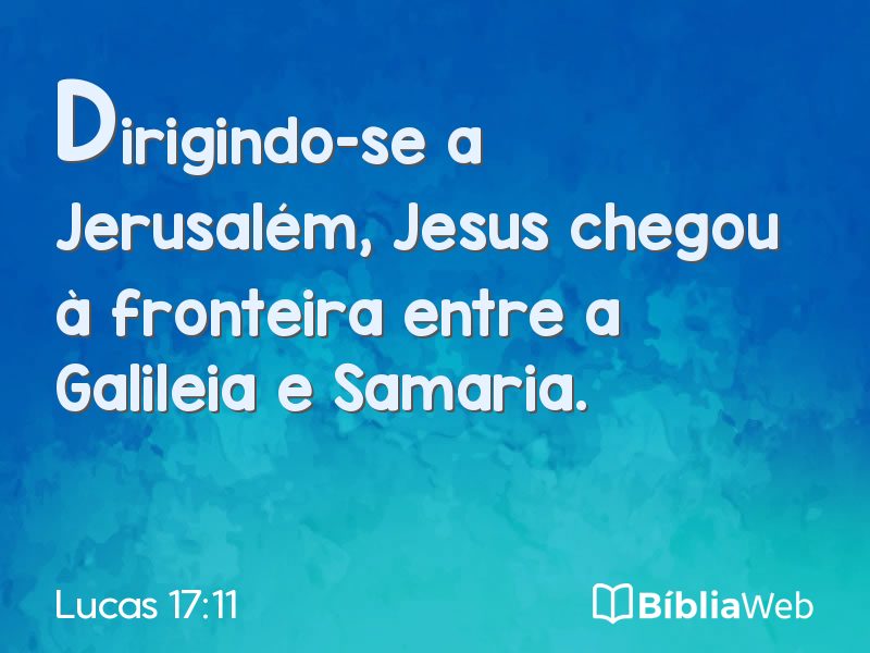 Lucas 17:11 em imagem para compartilhar