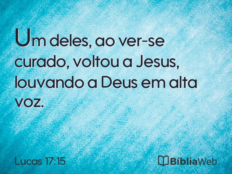 Lucas 17:15 em imagem para compartilhar