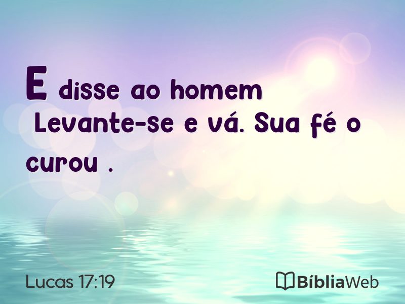 Lucas 17:19 em imagem para compartilhar