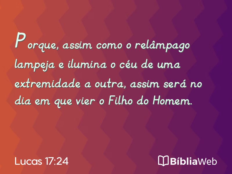 Lucas 17:24 em imagem para compartilhar