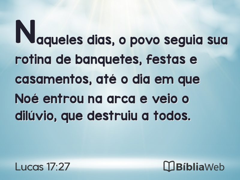 Lucas 17:27 em imagem para compartilhar