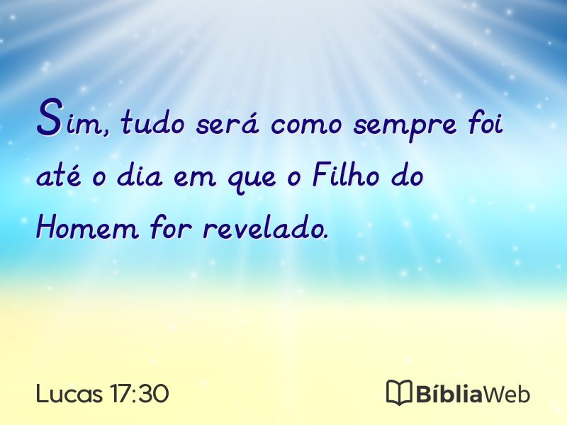 Lucas 17:30 em imagem para compartilhar