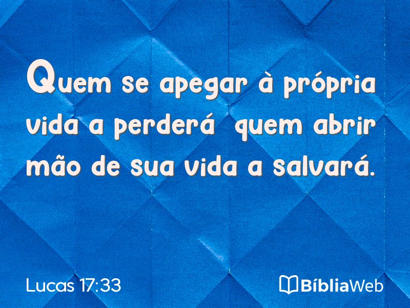 Lucas 17:33 em imagem para compartilhar