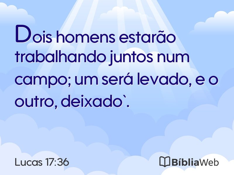 Lucas 17:36 em imagem para compartilhar
