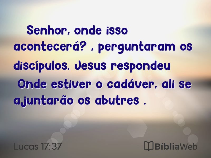 Lucas 17:37 em imagem para compartilhar