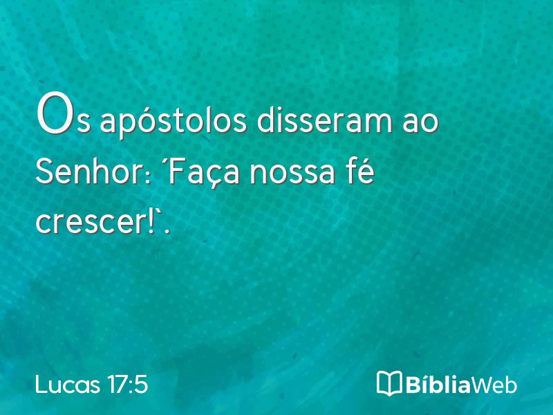 Lucas 17:5 em imagem para compartilhar