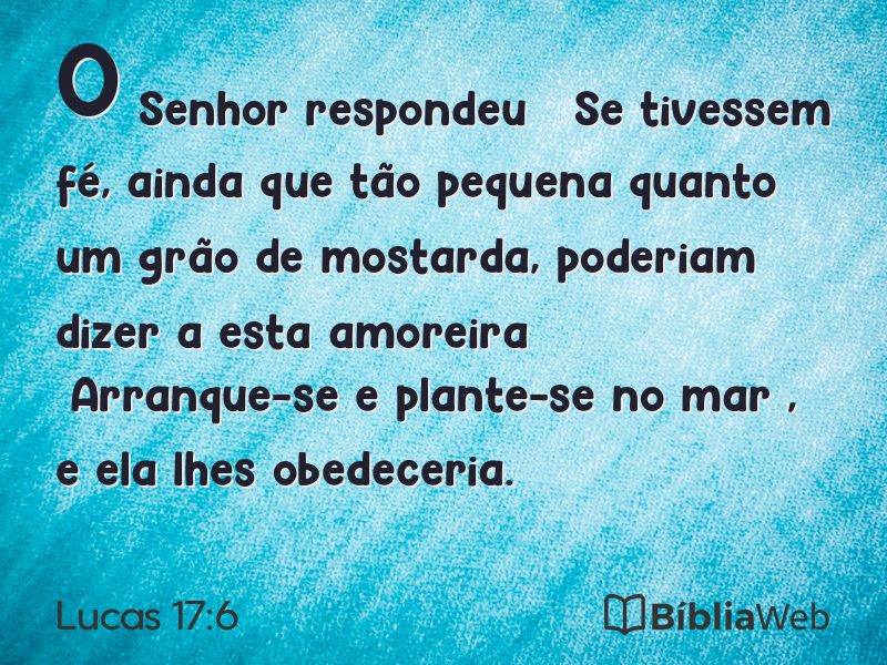 Lucas 17:6 em imagem para compartilhar