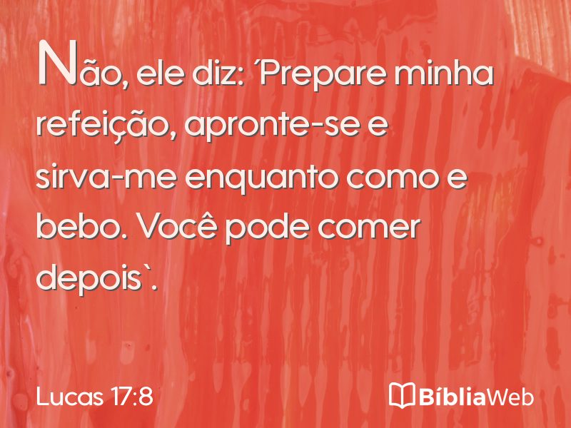 Lucas 17:8 em imagem para compartilhar