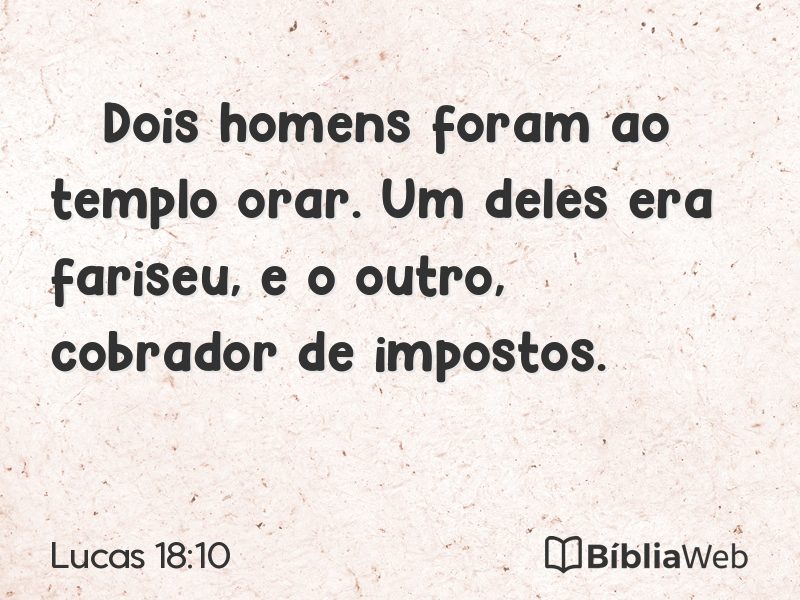 Lucas 18:10 em imagem para compartilhar
