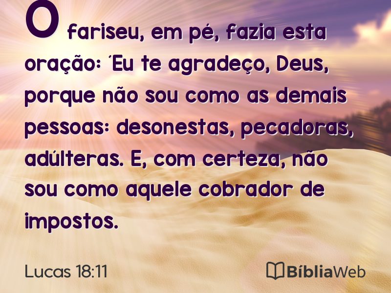 Lucas 18:11 em imagem para compartilhar