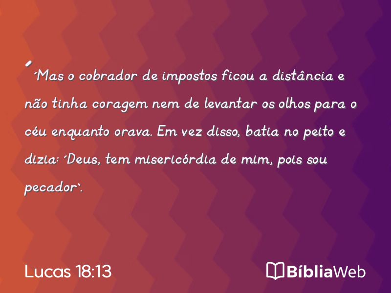 Lucas 18:13 em imagem para compartilhar