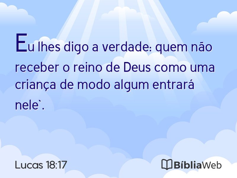 Lucas 18:17 em imagem para compartilhar