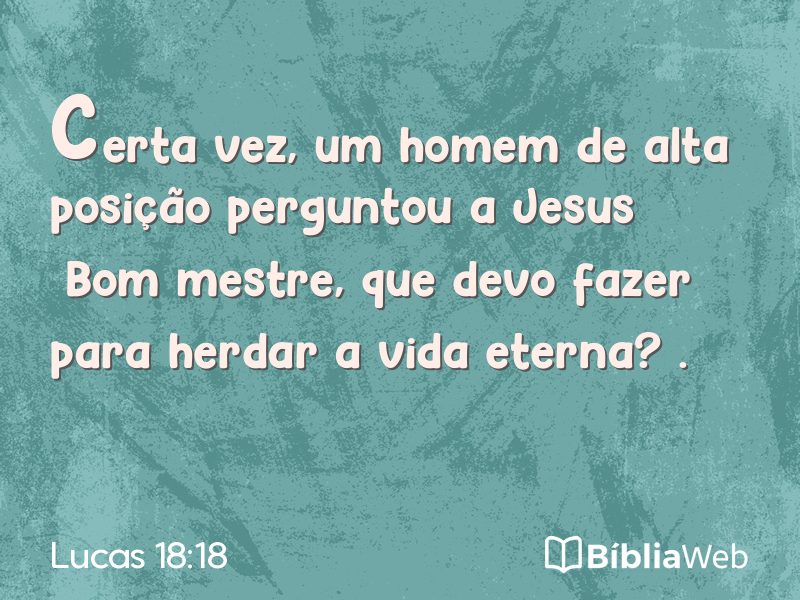 Lucas 18:18 em imagem para compartilhar