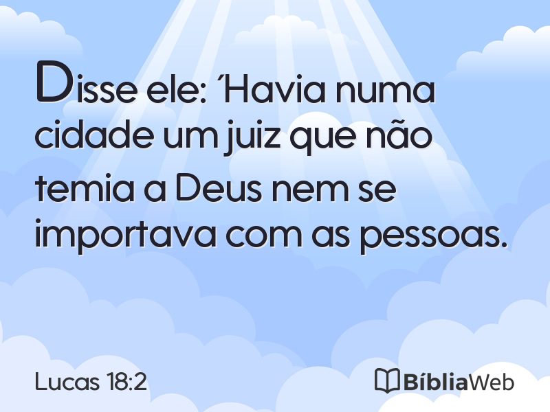 Lucas 18:2 em imagem para compartilhar