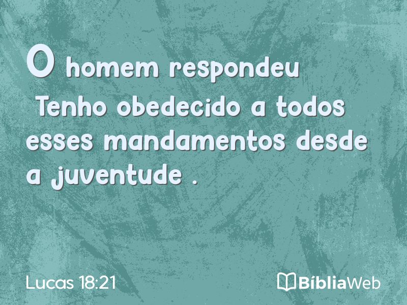 Lucas 18:21 em imagem para compartilhar