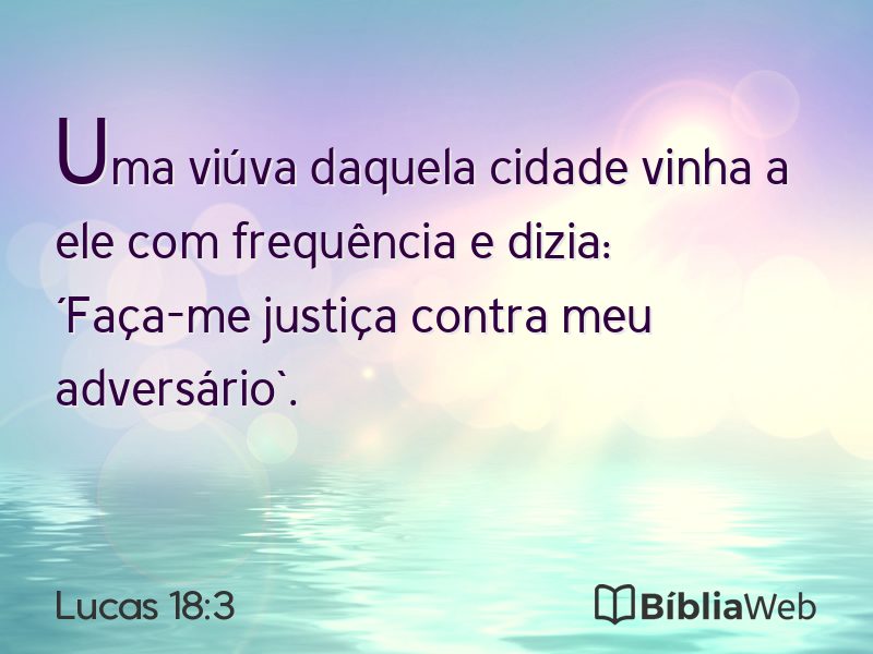 Lucas 18:3 em imagem para compartilhar