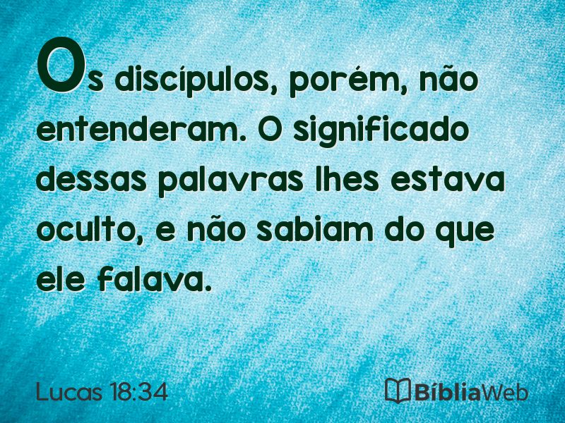 Lucas 18:34 em imagem para compartilhar